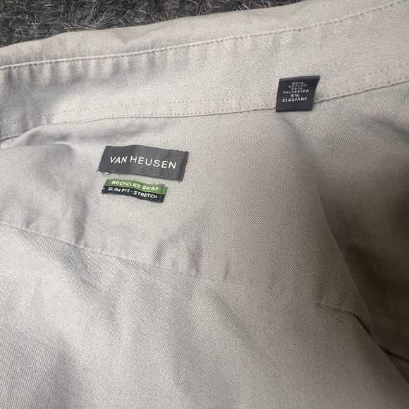 Gray Distressed Slim Fit Button Down! - Picture 10 of 14